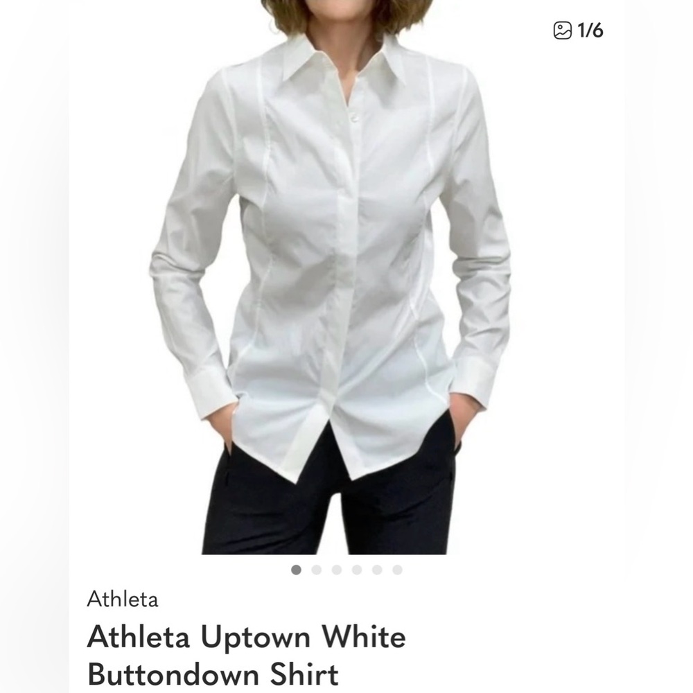 Athleta Uptown Crisp White Dress Shirt
